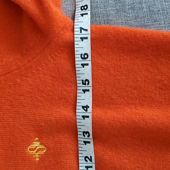 J crew cashmere orange  sweater size S - Picture 10 of 16